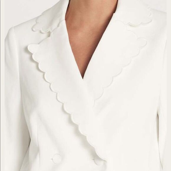 💥Frame scallop jacket blazer size 6 in off white, NWT - Picture 4 of 11